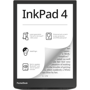 Pocketbook InkPad 4 eReader eBook 16GB, Stardust Silver | Электронная Книга