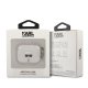 Чехол Karl Lagerfeld для AirPods 3 Glitter Karl\'s Head, серебристый