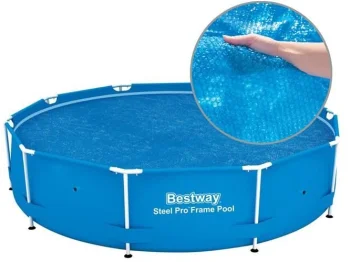 Bestway 58241 solārais baseina pārsegs karkasa baseiniem 305 cm, zils