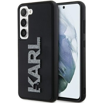 Karl Lagerfeld Samsung Galaxy S24 vāciņš 3D Rubber Glitter Logo, melns
