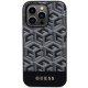 Guess iPhone 14 Pro Max vāciņš G Cube Stripes MagSafe, melns