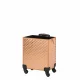 Large Professional Rolling Cosmetic Train Case, Rose Gold