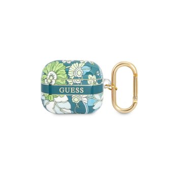 Guess GUA3HHFLN AirPods 3 cover green/green Flower Strap Collection