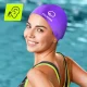 Силиконовая шапочка для плавания TSUNAMI, фиолетовая
