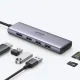 Ugreen USB-C хаб 6-в-1 - 3x USB 3.2 / HDMI 4K 60Hz / SD / TF, серый