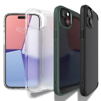 Чехол Spigen Crystal Hybrid для iPhone 15 Plus, прозрачный