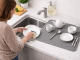 Silicone Dish Drying Mat Large Kitchen Counter Drainer, Grey