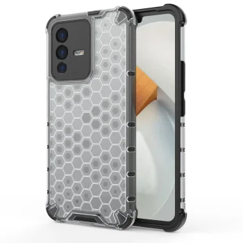 Vāciņš Vivo V23 5G Honeycomb ar elastīgu rāmi, caurspīdīgs