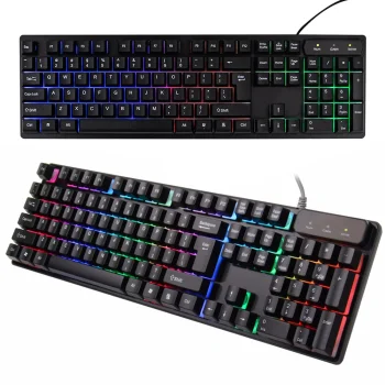 Игровая клавиатура с LED подсветкой, черная