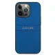 Guess iPhone 13 / 13 Pro Case Saffiano Strap, Blue