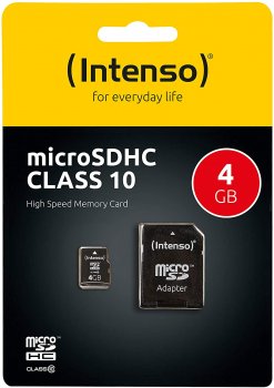 Intenso 4 GB MicroSDHC ( Class 10 ) Memory Card | Atmiņas Karte Telefonam