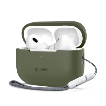 Силиконовый чехол Tech-Protect для Apple AirPods Pro 1 / 2, зеленый
