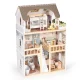 Ecotoys Laura koka leļļu māja, 3 stāvi, 15 mēbeles