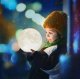 Cold White Moon Decorative Night LED Lamp 3D Moon with Remote Control 8 cm, RGB