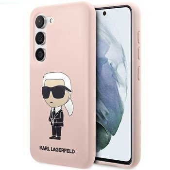 Samsung Galaxy S23 (SM-S911) Karl Lagerfeld Silicone Ikonik Case Cover (KLHCS23SSNIKBCP), Pink | Чехол Кейс...