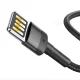 Baseus Cafule USB uz Lightning divpusējs kabelis 2.4A 1m, Pelēks/Melns