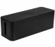 Dustproof Cable Storage and Management Box with Lid Cord Organizer, Black