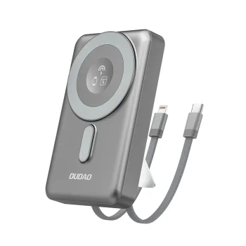 Внешний аккумулятор Dudao K29 10000mAh с MagSafe и подставкой, серый
