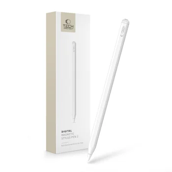 Tech-Protect Digital Magnetic Stylus Pen 2 irbulis iPad planšetdatoram, balts
