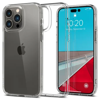 Apple iPhone 14 Pro Max 6.7'' Spigen Ultra Hybrid Case Cover, Crystal Clear | Чехол Кабура Кейс...