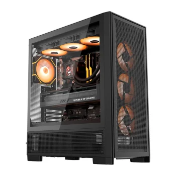 DarkFlash AIRNOVA datora korpuss ar 3 ventilatoriem, melns