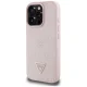Чехол Guess Grained Hot Stamp Peony MagSafe для iPhone 16 Pro, Розовый