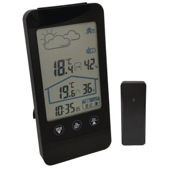 Mebus 11908 Wireless Weather Station Black