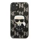 Чехол Karl Lagerfeld Monogram Ikonik Patch для iPhone 13 mini, черный