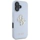 Guess Grained Big 4G Logo Case for iPhone 16 - Blue