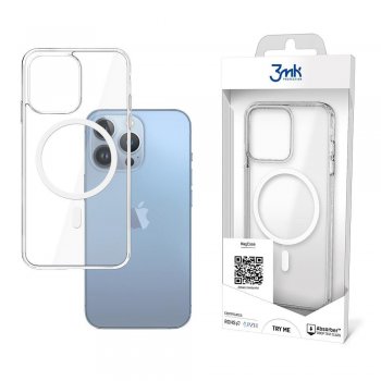 Apple iPhone 13 Pro 6.1'' 3MK MagCase Clear Case Cover, Transparent | Caurspīdīgs Silikona Vāciņš Maciņš Apvalks...