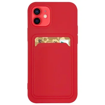 Samsung Galaxy S20+ Plus (SM-G985F/DS) Silicone Wallet Card Case, Red | Чехол Обложка Бампер...