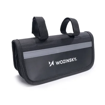 Velosipēda instrumentu komplekts Wozinsky WMZ-01N ar pumpi un somu, melns