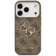 Чехол Guess 4G Strap 4G Classic Logo Metal Trims для iPhone 18 Pro / 17 Pro, коричневый