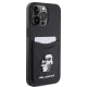 Karl Lagerfeld Saffiano Cardslot vāciņš iPhone 15 Pro Max, melns