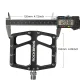Rockbros K399-BK velosipēdu pedāļi ar platu platformu, melni