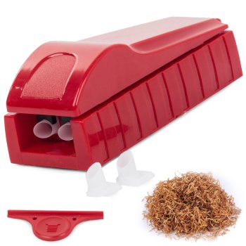 Двойная ручная машинка для набивки сигарет с трамбовкой