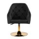 Ergonomic Velvet Swivel Chair 4Rico QS-BL14G, Black