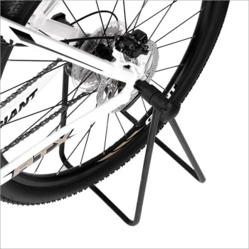 Saliekams velosipēdu remonta statīvs aizmugurējam ritenim, melns