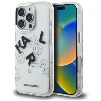 Karl Lagerfeld iPhone 16 Pro Max vāciņš IML Sketched Graphic, caurspīdīgs