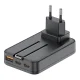 Беспроводное зарядное устройство 2xUSB-C/30W 1xUSB-A/18W Budi, Magsafe 15W