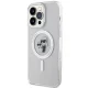 Apple iPhone 14 Pro Max 6.7\" Karl Lagerfeld Karl&Choupette Glitter MagSafe Case Cover (KLHMP14XHGKCNOT), Silver |...