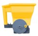 Handheld Seed and Fertilizer Spreader 3L, yellow-grey