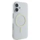 Guess iPhone 16 vāciņš IML Glitter Circle MagSafe, caurspīdīgs