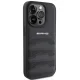 Apple iPhone 15 Pro 6.1\'\' AMG Leather Debossed Lines Case Cover, Black | Telefona Maciņš Vāks Apvalks Bampers