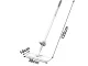 Flat Mop with Built-in Wringer 125cm, White