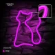 Forever Light LED neons Kaķis, rozā (USB / baterijas)