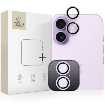 Защитное стекло для камеры Tech-Protect Camring Fit+ iPhone 17, фиолетовое