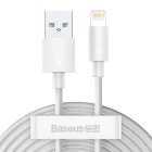 Baseus 2x USB - Apple iPhone Lightning Data Charging Cable 1,5m, White | Провод для Зарядки Передачи Данных 2 шт.