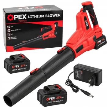 Akumulatora lapu pūtējs OPEX Tools OPX28023, 21V, 2x 5.0Ah