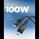 Spigen Essential EB10015CC USB-C uz USB-C kabelis 100W 150cm, melns